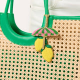 LEMON/UMBRELLA BEADED BAG CHARM