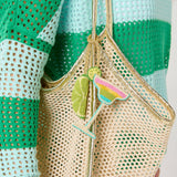 LIME/MARGARITA BEADED BAG CHARM