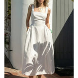The Contrast Linen Farm Midi