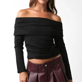 The Basic  Off the Shoulder Long Sleeve