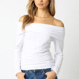 The Basic  Off the Shoulder Long Sleeve