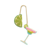 LIME/MARGARITA BEADED BAG CHARM