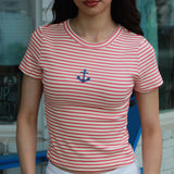 The Nautical Times Red Stripe Tee