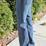 Dark Wash Cigarette Flare Jean